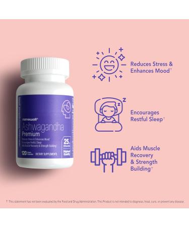 NANOWELL Ashwagandha Premium - 120 Vegan Capsules High Potency 5% Withanolides Root Extract Organic Ashwagandha Powder Mixed Berries - Supports Relaxation & Mood Balance - 60 Servings 120 Count (Pack of 1) - Buy Online on GoSupps.com
