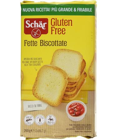 6 x Schar Fett Biscottate Senza Glutine Baking Baked Bread 260 g Gluten Free