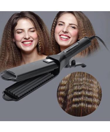 Hair Crimper Ceramic Crimping Iron Hair Waver with 4 Temperature Levels Volumizing Crimper Hair Iron Styling Tools for Fluffy Hairstyle Home Salon Use - Buy Online on GoSupps.com