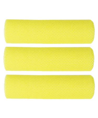 Net Back Scrubber for Shower | Nylon Mesh African Mesh Cloth Shower Net Scrubber Elastic Bath Sponges for Daily Use Women & Men Bathing Yellow