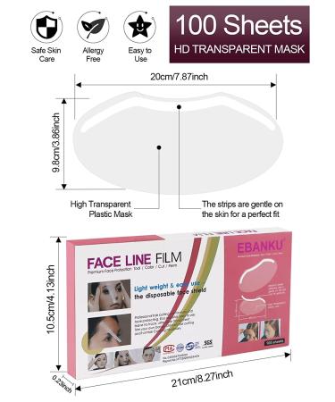 EBANKU Microblading Shower Visor - 100 PCS Upgrade Eyebrow Shields for Adults - Ideal for Hair Salons and Aftercare - Buy Online on GoSupps.com
