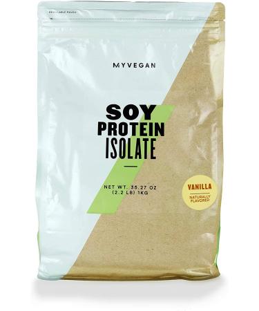 Myprotein MYVEGAN Soy Protein Isolate Powder Vanilla Stevia 2.2 Lb (33 Servings)