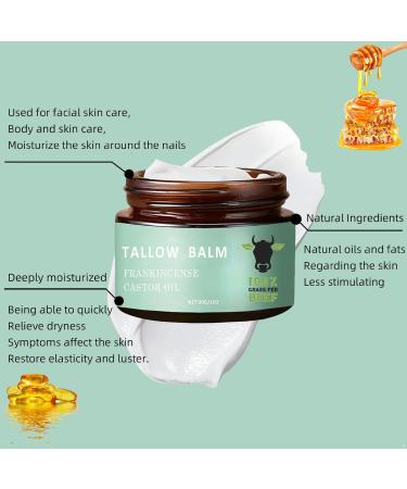 1Pc Beef Tallow Face Cream for Women Girls All Skin Types Hydrating Moisturizer Lightweight Non Greasy Smooth Softening Green One Size One Size Green - Buy Online on GoSupps.com