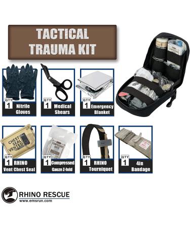 RHINO RESCUE Tactical Trauma Kit - Emergency First Aid IFAK Refill Supplies - Buy Online on GoSupps.com