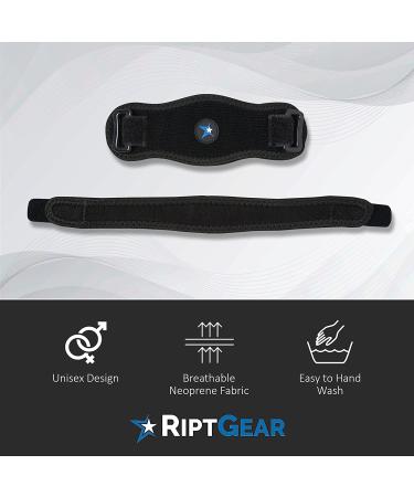 RiptGear Tennis Elbow Brace for Men and Women - Golfers Elbow Strap with Compression Pad - Adjustable Compression Sleeve for Tendonitis Relief (Blue) - Buy Online on GoSupps.com