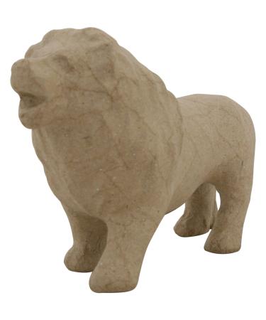 Papier Mache Paper Mache Animal Lion-Style 2-8-1/2 x 5  Brown