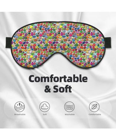 Buy Pebble Colorful Background Sleep Mask | Adjustable Double-Sided Eye Mask for Comfortable Sleep | Soft Covers Reduce Eye Edema - Buy Online on GoSupps.com
