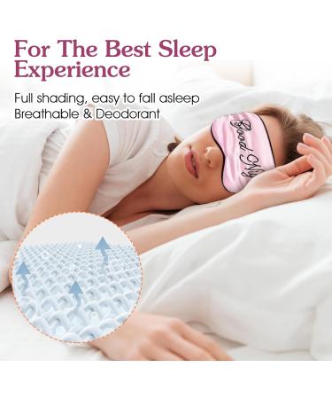 Sleep Mask 2 Pack Pure Silk Eye Masks with Adjustable Strap | Soft Satin Blindfold for Travel Napping & Meditation | Blackout Eye Shade for Men & Women (Black Powder - Buy Online on GoSupps.com