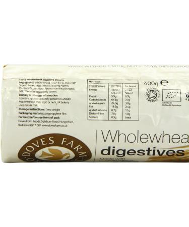  Doves Farm Dove Farm Organic Digestive Cookies 400g (Pack of 2) - Buy Online on GoSupps.com