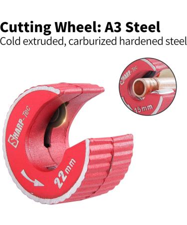 Sharp-tec 22mm Pipe Cutter - Portable Tube Slice with Replaceable Cutting Wheel - Aluminum Alloy Material - Mini Cutter - Buy Online on GoSupps.com