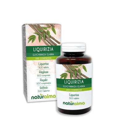 Licorice (Glycyrrhiza glabra) roots Naturalma - 150 g - 300 tablets - dietary supplement - natural and vegan