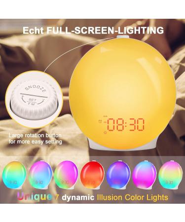 Bellaicht Lichtwecker Wake Up Light | Sunrise Simulation Alarm Clock for Kids & Adults | Sleep Aid & FM Radio | Multi-Colored Tones - Buy Online on GoSupps.com