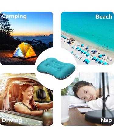 SUNYAO Ultralight Inflatable Camping Pillows - 2 Pack, Compact & Comfortable Neck/Lumbar Support for Camping, Backpacking & Hiking - Peacock Blue - Buy Online on GoSupps.com