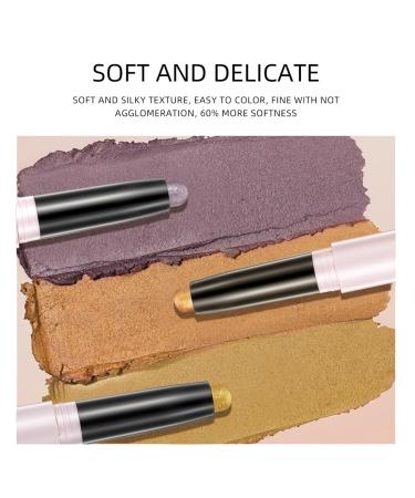 Metallic Shimmer Eyeshadow Stick - Waterproof Highlighter Cream Pencil for Sparkling Eye Makeup - Buy Online on GoSupps.com