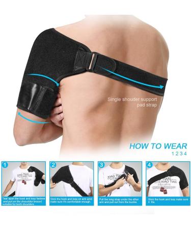 Rotator Cuff Support Brace - Shoulder Wrap & Protector for Arthritis Pain Relief Injuries & Bursitis - Buy Online on GoSupps.com