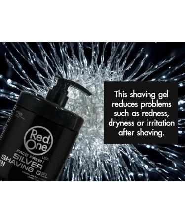 Redone Face Fresh Shaving Gel 1000ml - Transparent Razor Gel for Men | No Foam | Ideal for Contours | Barbershop Quality | Masculine Fragrance (Silver) - Buy Online on GoSupps.com
