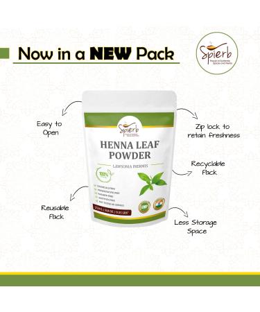 Spierb Henna Powder 250gm - Mehendi for red hair dye beard dye - Natural henna hair dye for permanent hair colour and hair growth - Use with Indigo powder for jet black hair dye/dark brown hair dye 250 g (Pack of 1) - Buy Online on GoSupps.com