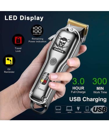 Hatteker Hair Cutting Kit Pro - Professional Barber Clippers for Men - Cordless Beard Trimmer - IPX7 Waterproof - Buy Online on GoSupps.com