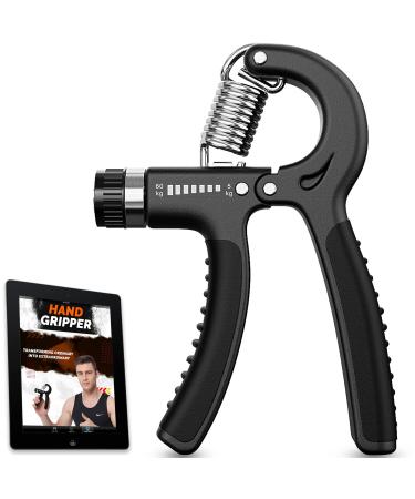Section coaches-5-60 kg adjustable hand trainer with e-book-forearm training device improved force & grip: wrist arm support & grip rehabilitation