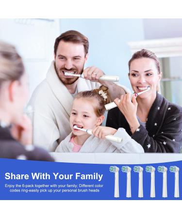 Sensitive Electric Toothbrush Heads Refill - Compatible with Oral B Braun, Fits OralB Pro 1000, 3000, 500, 7000, 8000, 9600 - Gentle Clean, Gum Care - 6 Count - Buy Online on GoSupps.com