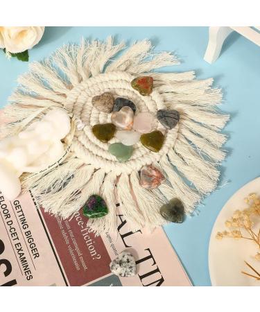 LAPOOH 36Pcs Healing Gemstone Crystal Bulk 0.8 Inch 20mm Assorted Mini Love Carved Stone Multicolor - Buy Online on GoSupps.com