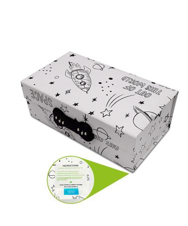 Kids Jewelry Box - 1 Pack Keepsake Paper Box for Boys and Girls  Safe with Combination Lock  Treasure Box for Cards  Jewelry  Toys  Space Design - 9.5x5.25x3.5 White - Buy Online on GoSupps.com
