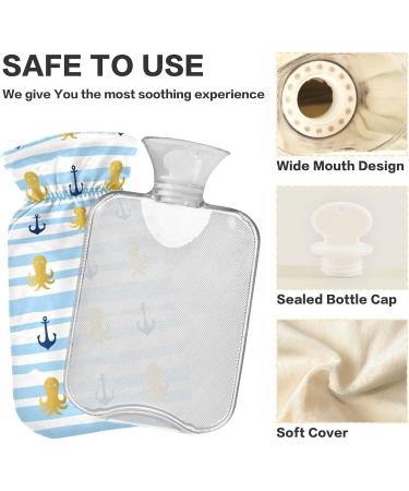 Naanle Ocean Anchor Octopus Hot Water Bottle - 1L Transparent Heat Pad for Bed & Pain Relief | Hand & Feet Warmer - Buy Online on GoSupps.com