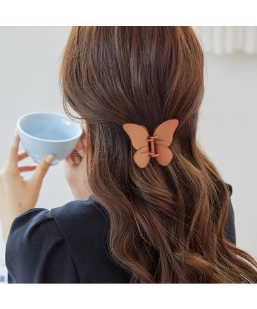 6 Pieces Butterfly Hair Clips for Girls and Women - 6 Colors, Strong Hold, Non-Slip Matte Jaw Clips - 2.6 Inch Cute Hair Claws - Buy Online on GoSupps.com