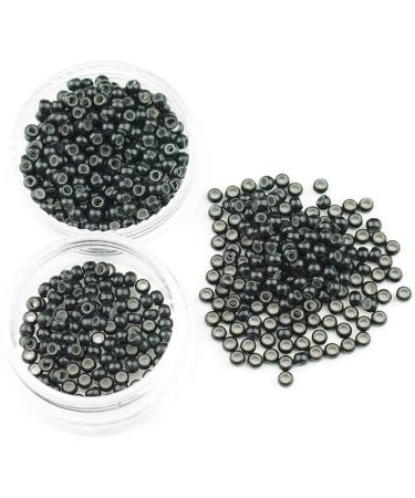 KOCONI 500 Pcs Nano Rings Silicone Lined 3mm Hair Extension Beads - Black Nano Silicone 500PCS - Buy Online on GoSupps.com