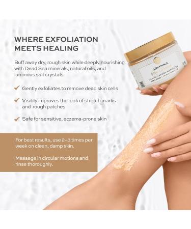 ARIANNA-SKINCARE Ultra Exfoliating Body Treatment Dead Sea Salt Body Scrub Natural Moisturizing and Exfoliating Scrub for Nourishing Essential Skin Care (Natural Unscented) - Buy Online on GoSupps.com