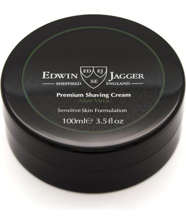 Edwin Jagger SCAV Aloe Vera Premium Shaving Cream 100ml Tub - 99.9% Natural - Pack of 1 - Buy Online on GoSupps.com