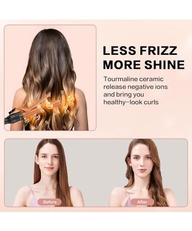 DAN Technology 5 in 1 Curling Iron Set - Dual Voltage Hair Curler with 5 Ceramic Barrels 2 Heat Settings & Heat Protective Glove - Adjustable Temperature Rose Gold - Buy Online on GoSupps.com