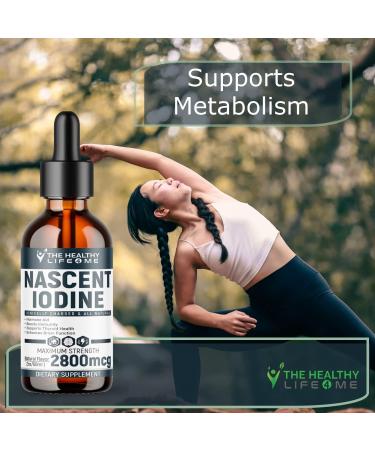 Organic Nascent Iodine Drops | 2800mcg | Potassium Iodide Supplement | Vegan-Friendly | 2oz Clear Color - Buy Online on GoSupps.com