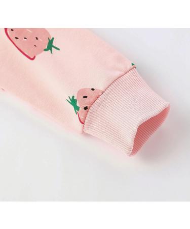 Girls Cotton Sweatshirt - Long Sleeve Casual Jumper for Kids | Toddler Clothes Age 4-5 Years | Strawberry Design - Buy Online on GoSupps.com
