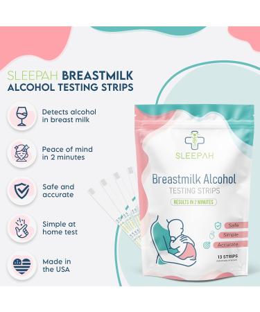 Breast Milk Alcohol Testing Strips (13 Pack) - Quick Results, Easy to Use at Home - Detect Alcohol Levels in Breast Milk - Individually Wrapped - Results in 2 Minutes - 13 Count Pack - Buy Online on GoSupps.com