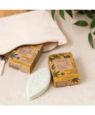 Logona Natural Cosmetics Conditioner Bar - Vegan Organic Hemp & Elderberry | Shine & Healthy Hair - 60g - Buy Online on GoSupps.com