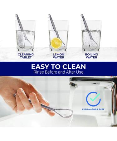 Stainless Steel Tongue Scraper for Fresh Breath and Oral Health - ORAVIX - Buy Online on GoSupps.com