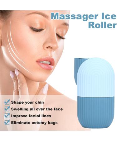 Ice Roller Ice Roller For Face and Eye Ice Facial Ice Roller for Face Eye and Neck Ice Face Mold for Face Shrink Pores Reduce Acne Enhance Your Natural Glow Remove Fine Lines Shrink Pores (Blue) - Buy Online on GoSupps.com