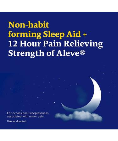 Aleve Pain Relief & Nighttime Sleep Aid Naproxen Sodium Caplets - 120 Count - Buy Online on GoSupps.com