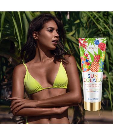 Onyx Suncolada Triple Bronzing Pineapple Tanning Lotion - Tan Enhancer for Outdoor & Indoor Tanning - Buy Online on GoSupps.com