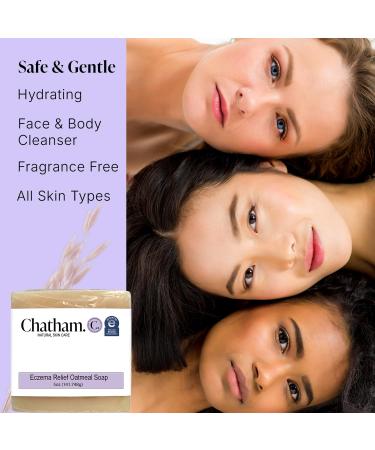 Chatham Natural Skin Care Eczema Relief Oatmeal Soap Soothing oatmeal bath treatment for eczema rosacea psoriasis 1 - Buy Online on GoSupps.com