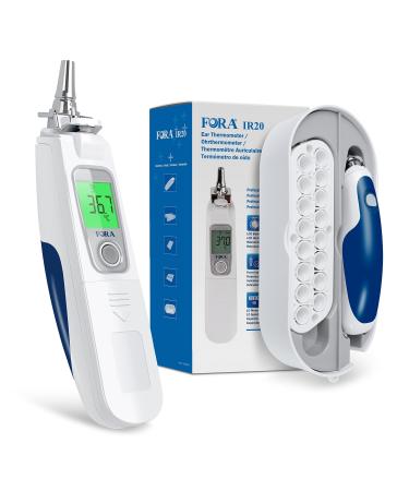 Fora IR20B infrared earmometer in medical quality (with Bluetooth) with 16 one-off protective caps small iron-headed durable easy to clean.IR20B Bluetooth
