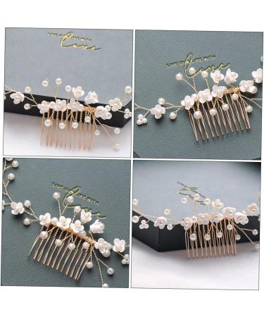 FRCOLOR Bridal Hair Comb Hair Accessories for Bridesmaid Braiding Hair Accessories Wedding Decoration Pearl Hair Clips Pearl Hair Comb Pearl Hair Combs Pearl Headpiece Resin White Handmade - Buy Online on GoSupps.com