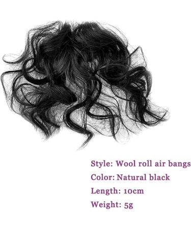 Bangs Curly Hair Bangs Clip Natural Style Black Dark Brown Light Brown Synthetic Heat-Resistant Fiber Suitable for Women for Women Curved Bangs for Daily Wear (Color : 1B/30HL) - Buy Online on GoSupps.com