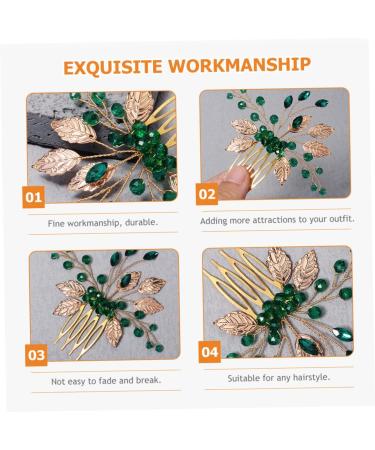 FRCOLOR Bridal Crystal Hair Comb Girls Accessories Girls Hair Clips Bridal Hair Accessories Wedding Tiara Wedding Crystal Hair Comb Barrettes for Girls Zinc Alloy Bride Leaves - Buy Online on GoSupps.com