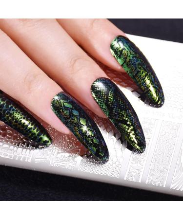 NICENEEDED Snake Nail Art Stamping Plates Geometry Nail Stamp Templates for Nail Art Equipment Animal Design Nail Plate for DIY Nail Decor Nail Art Tools - Buy Online on GoSupps.com