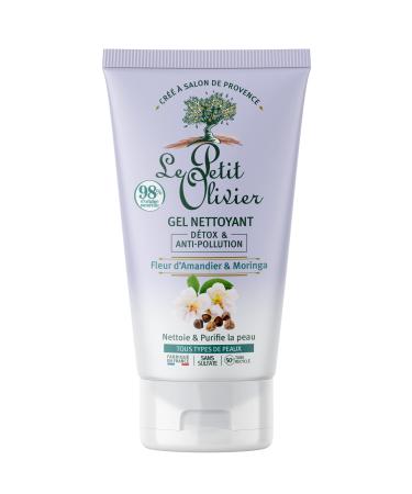 LE PETIT OLIVIER - Detox & Anti-Pollution Cleansing Gel - Almond Blossom & Moringa - Cleanses & Purifies - All Skin Types - 98% Natural Origin - Sulfate-Free - Made in France - 150 ml