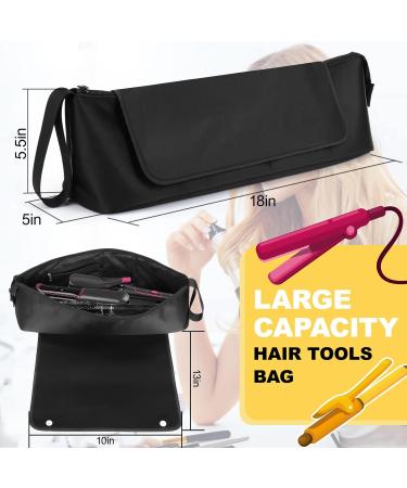 BABORUI Large Heat Resistant Hair Tools Travel Bag - Perfect for Curling Irons Flat Irons & Straighteners - Hangable & Portable - Pink & Black - Buy Online on GoSupps.com