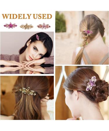 3 Pieces Vintage Crystal Barrette Clip Women's Hair Barrette with Rhinestones and Crystals Crystal Wedding Hair Barrette with Rhinestones Hair Accessories for Women and Girls - Buy Online on GoSupps.com