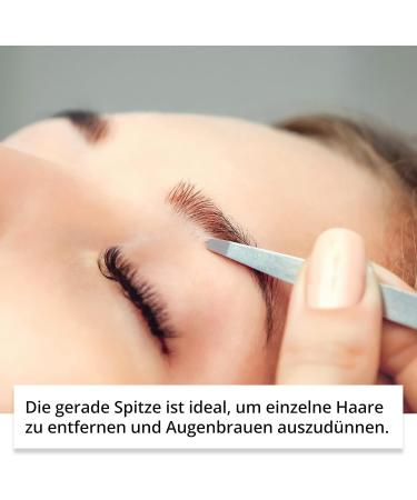 Rubis Universal Eyebrow Tweezers - Straight Tip Precision Tweezers for Perfect Eyebrows | Shop Elegance Internationally - Buy Online on GoSupps.com